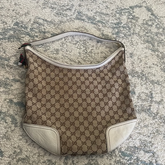 GUCCI Sherry Princy GG Pattern Shoulder Bag Canvas Leather Brown Italy - Picture 5 of 17